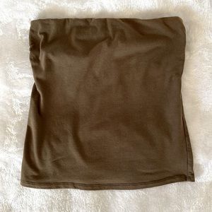 NWOT Olive Green Strapless Tank Top Size Large